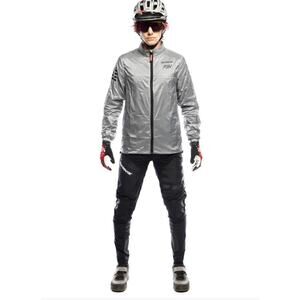 Fasthouse Tracker Packable Windbreaker - Light Gray Men's Size XL NEW NWT